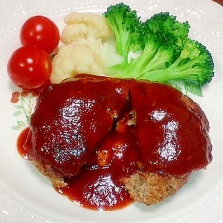 濃いめのソースと合います チーズ イン ハンバーグ レシピ 作り方 By さー88 楽天レシピ